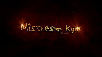 Mistress Kym Sitting On Her Submissive Teasing Him With Pain