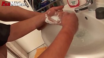 German Granny Shaves For The Plumber