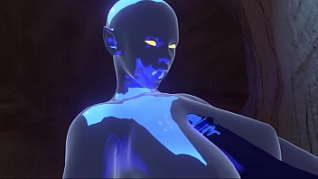 Blue Alien Slime Girl Fucks Human In Cave
