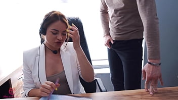 Call Center Operator Maryana Rose Fucks Her Colleague During A Phone Call