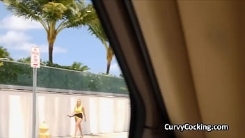 Busty Babe In Yellow Bikini Gags On Big Dick